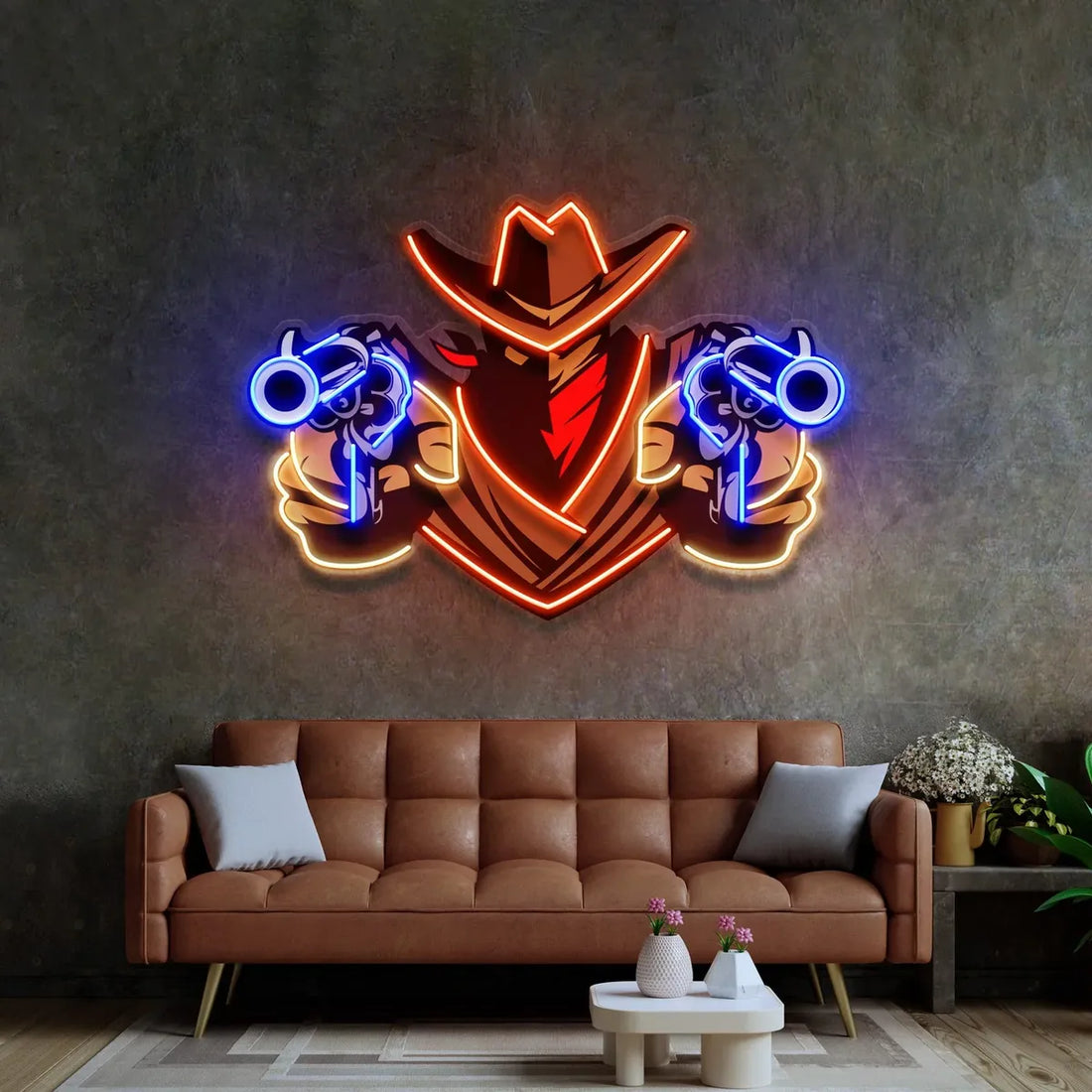 Aiming Guns Neon Sign – Gaming Pop Art Decor