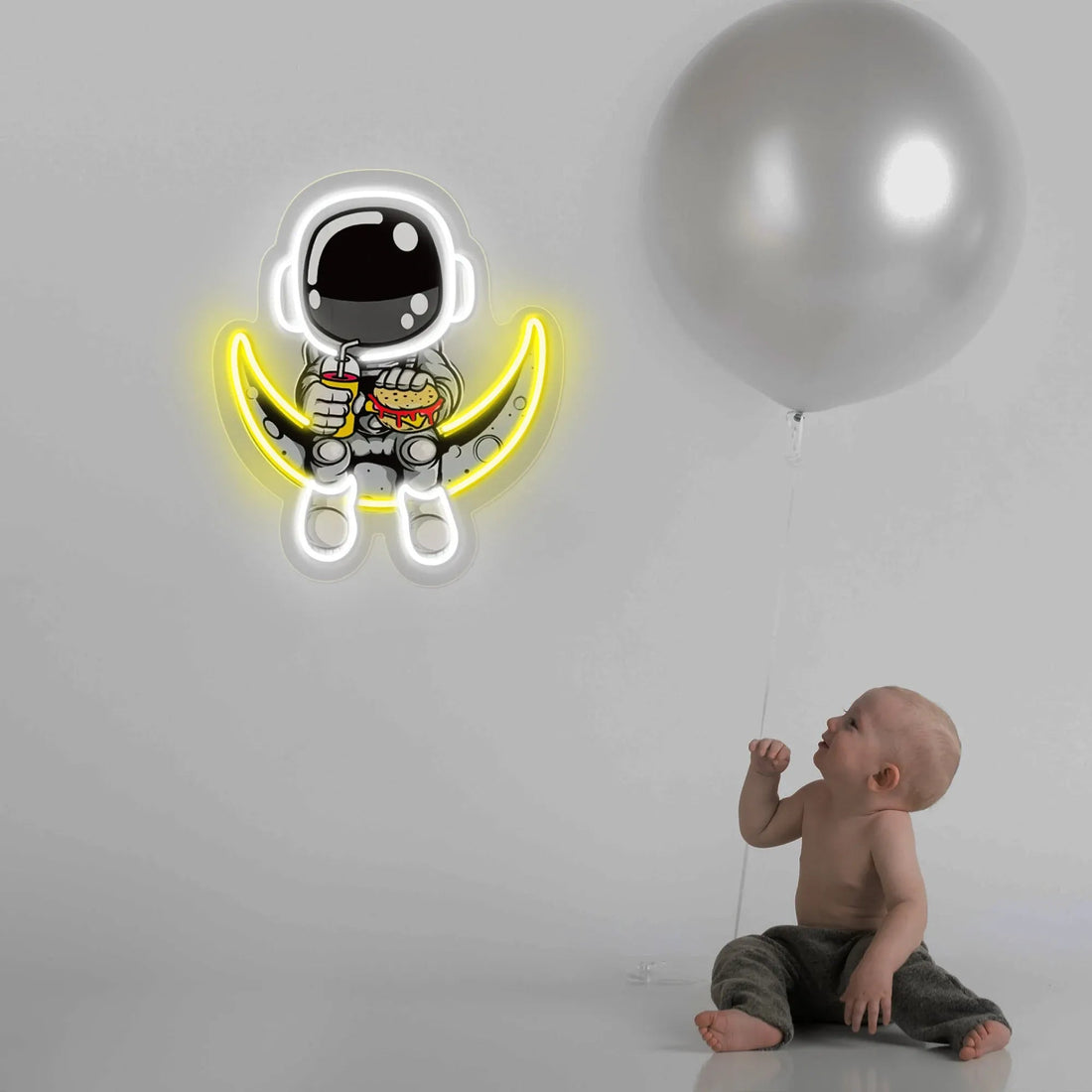 Astronaut Neon Sign – Space - Themed LED Wall Art for Dreamers & Explorers - Neon Brothers