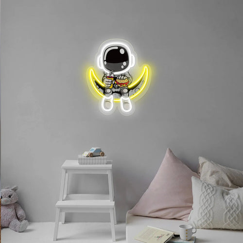 Astronaut Neon Sign – Space - Themed LED Wall Art for Dreamers & Explorers - Neon Brothers