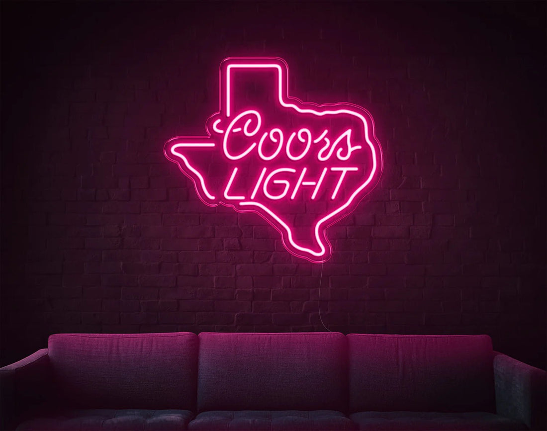 COORS LIGHT LED NEON SIGN!-Neonsigns-45 x 90 cm-Light Pink-Neon Brothers