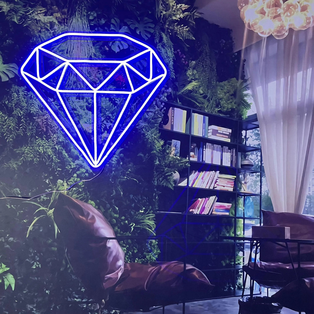 Diamond Neon Sign – LED Luxury Wall Art for Modern & Elegant Spaces - Neon Brothers
