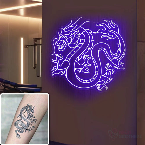 Dragon Neon Sign – Majestic LED Wall Art for Home, Bars & Restaurants - Neon Brothers