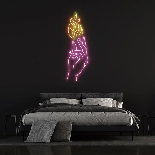 HAND OF PASSION" NEON SIGN-Neonsigns-45 x 90 cm-Cut to Shape-Neon Brothers