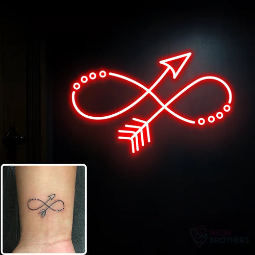 Infinity Arrow Neon Sign – LED Symbol of Strength & Endless Possibilities - Neon Brothers