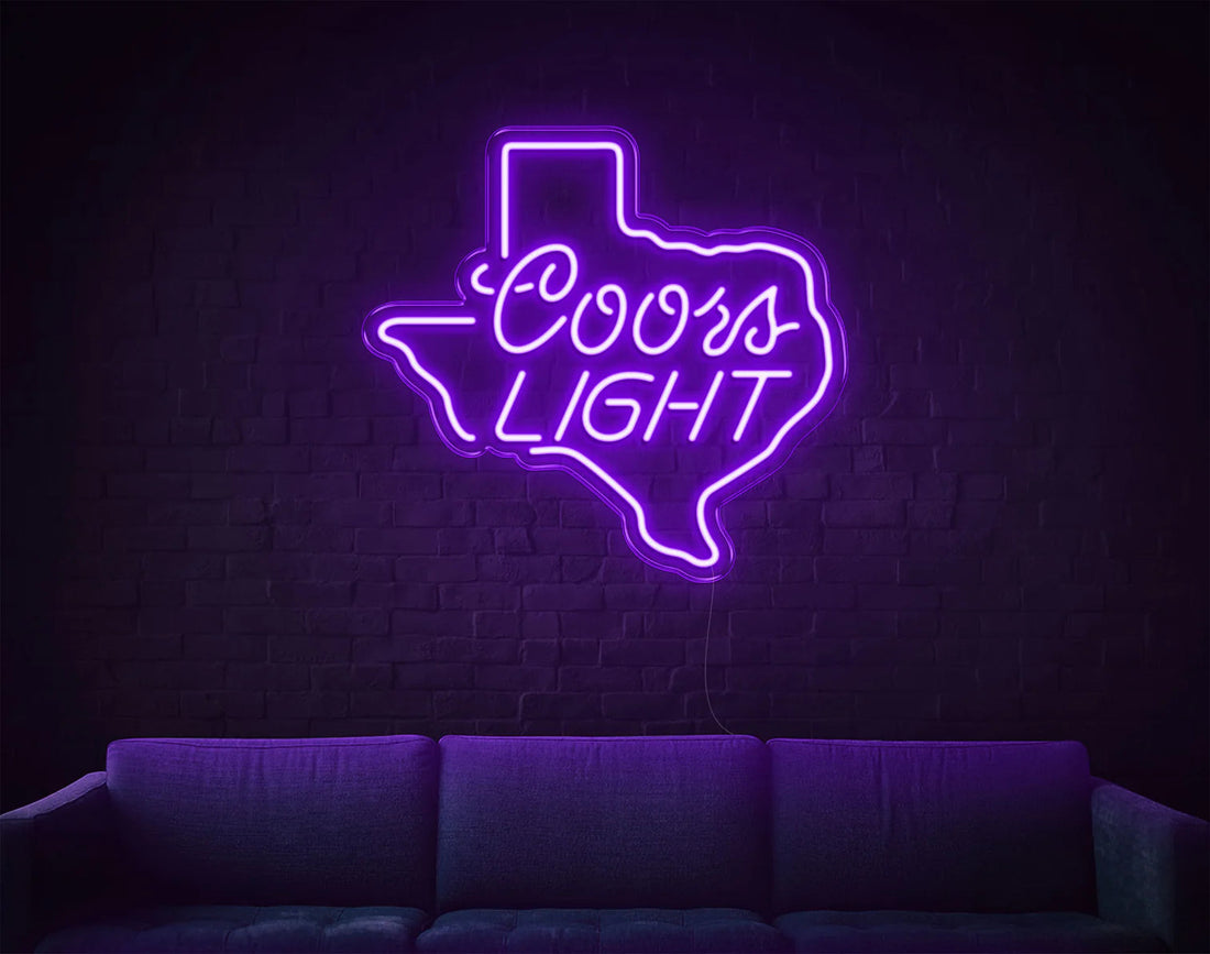 COORS LIGHT LED NEON SIGN!-Neonsigns-45 x 90 cm-Purple-Neon Brothers