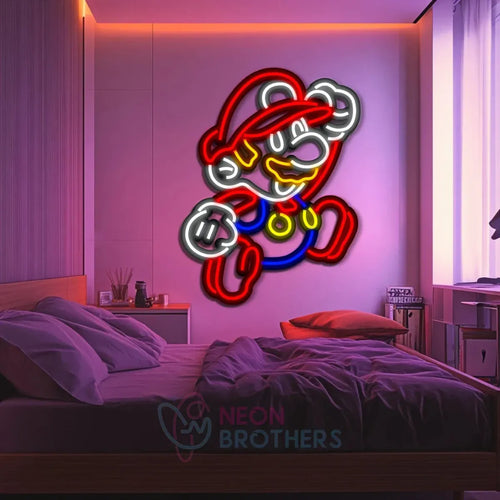 Epic Game Character Neon Sign – Gaming Room Art