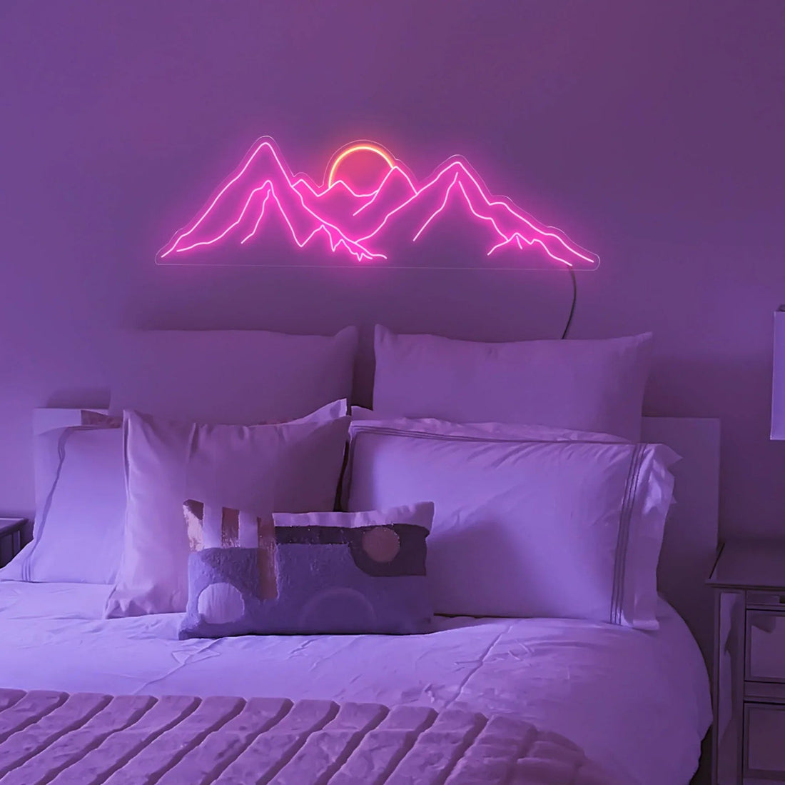 Mountain Neon Sign – LED Mountain Wall Art for Adventure Lovers & Cozy Decor - Neon Brothers