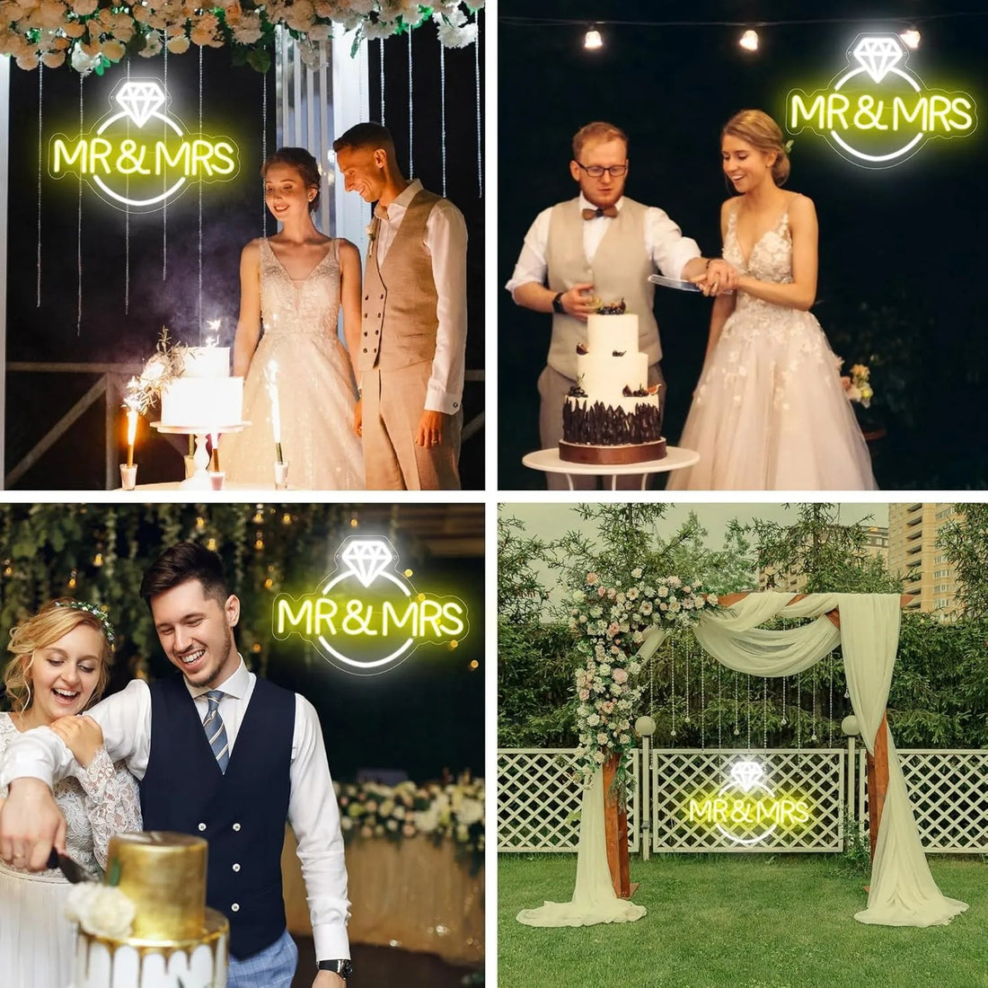 Mr & Mrs Neon Sign – Elegant LED Wall Decor for Weddings & Romantic Spaces - Neon Brothers