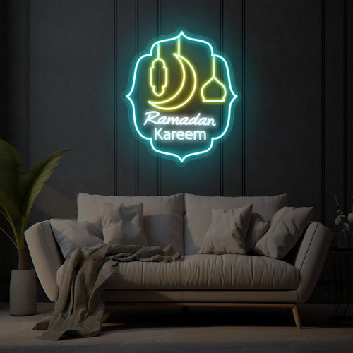 Ramadan Kareem Neon Sign – Ramadan Kareem Moon Neon Sign - Neon Brothers