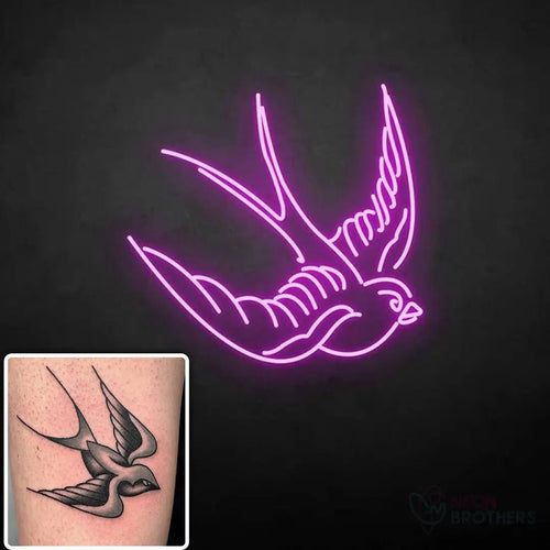 Swallow Neon Sign – A Timeless Symbol of Freedom & Hope - Neon Brothers