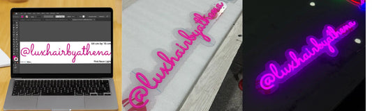 Custom Neon Sign for Luxhairbyathena