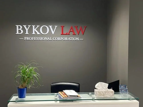 Custom Reception Wall Sign for Law Firm