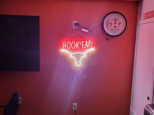 Custom LED Neon Longhorn Sign