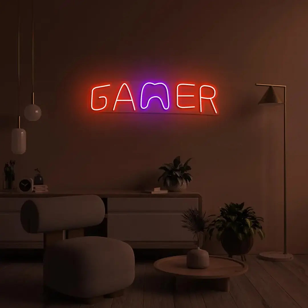 Gamer Neon Sign – Custom LED Neon Art for Game Rooms & Kids Rooms