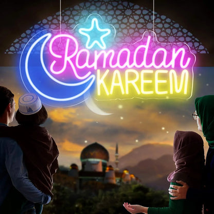 Ramadan Kareem Neon Sign – Large LED Light for Islamic Holiday & Home Décor