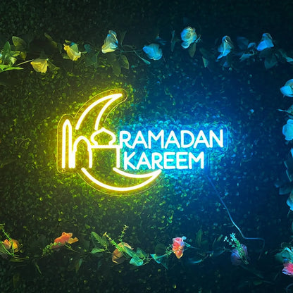 Ramadan Kareem Neon Sign – Custom LED Light for Eid & Ramadan Wall & Yard Décor