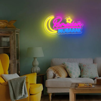 Ramadan Decoration Neon Sign – LED Light for Islamic Home Décor