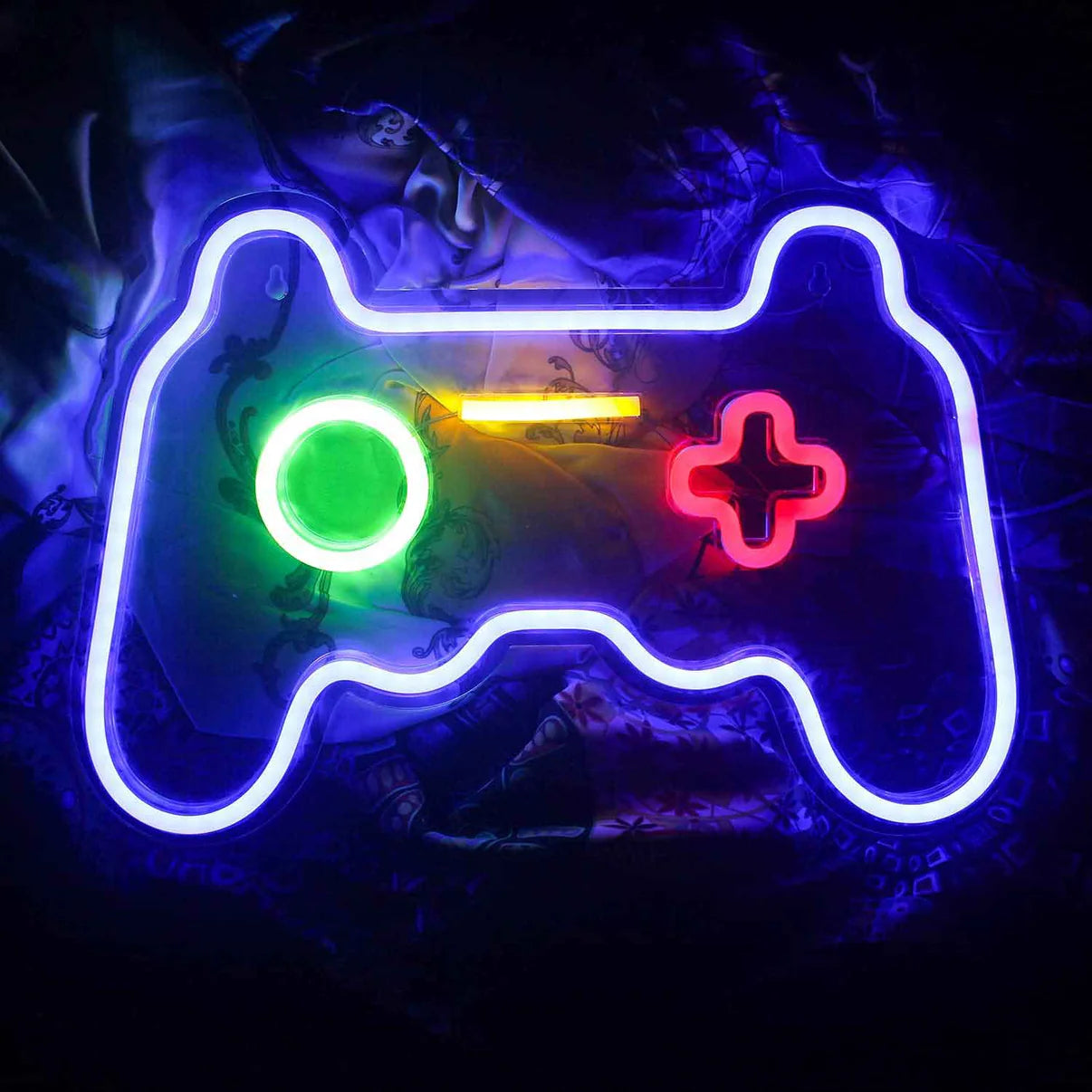 Design Gaming Console Neonsign display on table