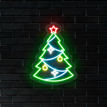 MINI CHRISTMAS TREE-LED NEON SIGN!-Neonsigns-Multi-60 x 120 cm-Neon Brothers