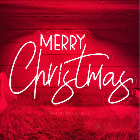 Merry Christmas 2024 Neon Sign - USB & Dimmable