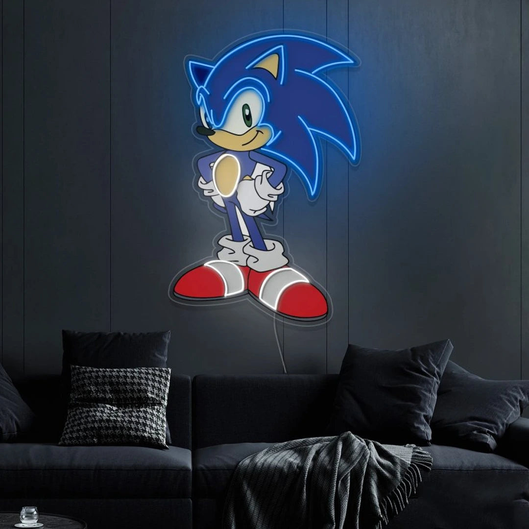 Sonic the Hedgehog Neon Sign – Custom LED Wall Art for Gamers