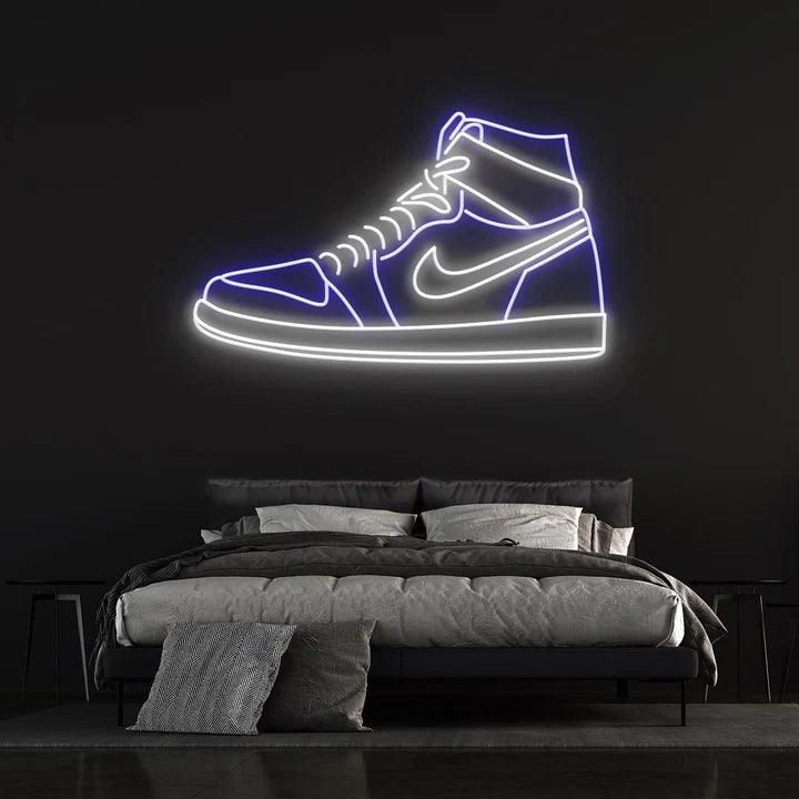 "AIR JORDAN 1" MULTICOLOUR NEON SIGN-Neonsigns-45 x 90 cm-Blue-Cut to Shape-Neon Brothers