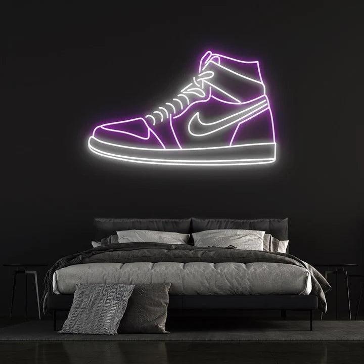 "AIR JORDAN 1" MULTICOLOUR NEON SIGN-Neonsigns-45 x 90 cm-Purple-Cut to Shape-Neon Brothers