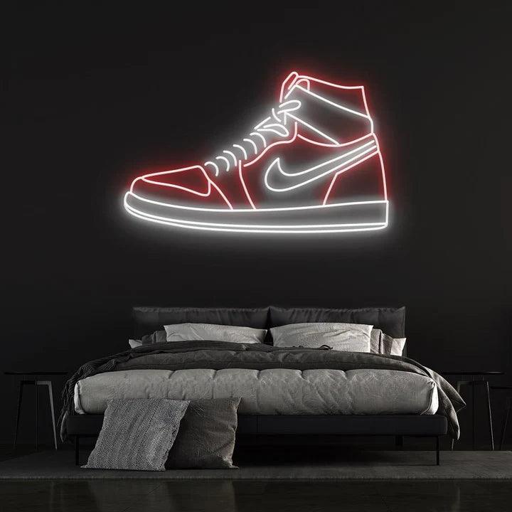 "AIR JORDAN 1" MULTICOLOUR NEON SIGN-Neonsigns-45 x 90 cm-Red-Cut to Shape-Neon Brothers