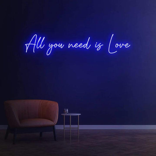 All you need is Love - LED Neon Sign-Neonsigns-Blue-45 x 90 cm-Neon Brothers