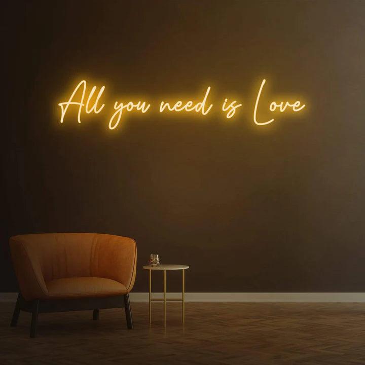 All you need is Love - LED Neon Sign-Neonsigns-Orange-45 x 90 cm-Neon Brothers