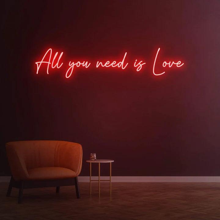 All you need is Love - LED Neon Sign-Neonsigns-Red-45 x 90 cm-Neon Brothers