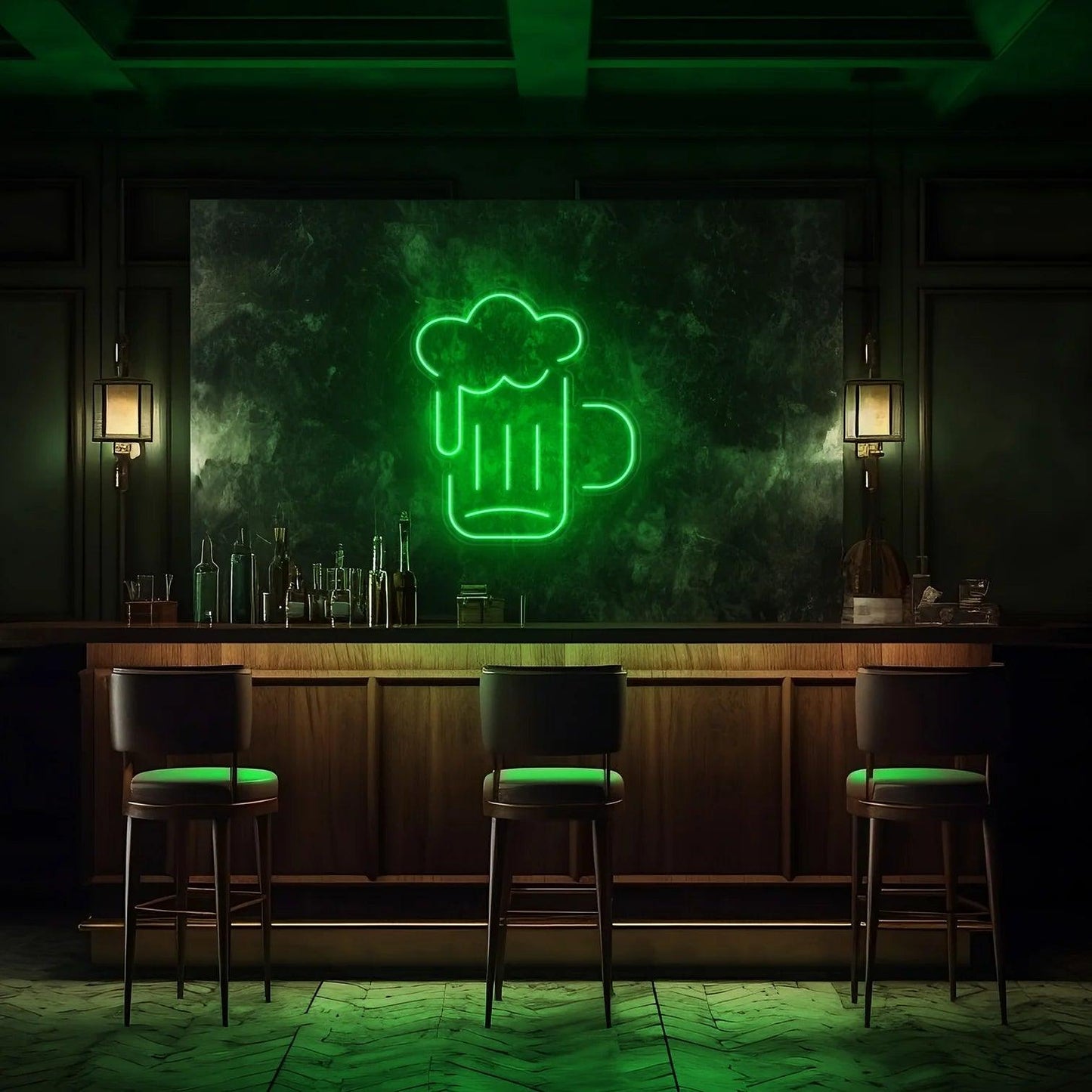 BEER GLASS LED NEON SIGN!-Neonsigns-45 x 90 cm-Green-Neon Brothers