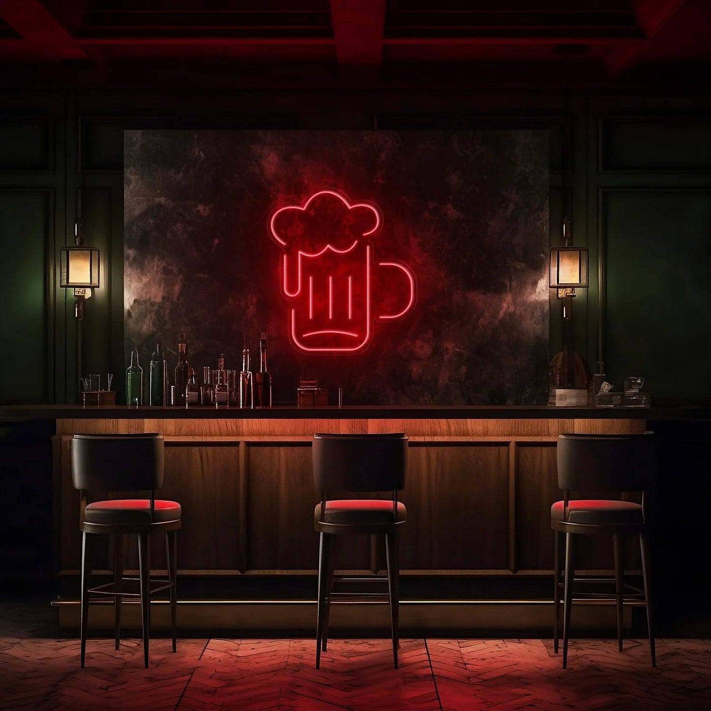 BEER GLASS LED NEON SIGN!-Neonsigns-45 x 90 cm-Red-Neon Brothers