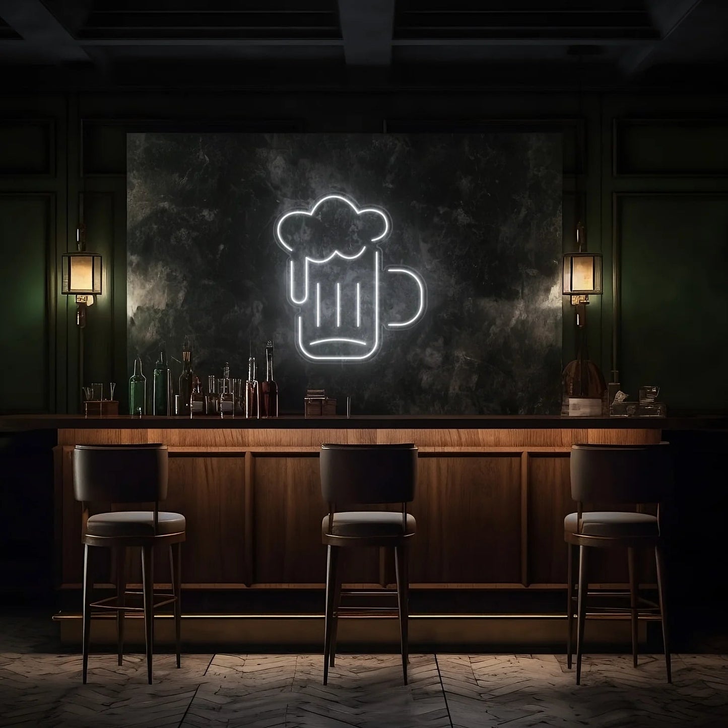 BEER GLASS LED NEON SIGN!-Neonsigns-45 x 90 cm-White-Neon Brothers