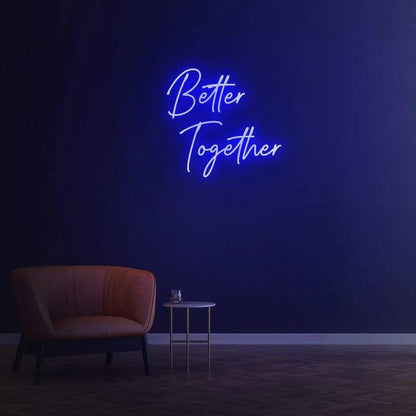 Better Together - LED Neon Sign-Neonsigns-Blue-45 x 90 cm-No thanks-Neon Brothers