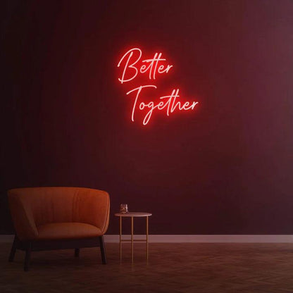 Better Together - LED Neon Sign-Neonsigns-Red-45 x 90 cm-No thanks-Neon Brothers