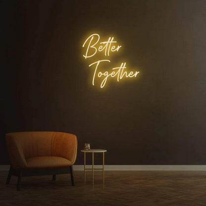 Better Together - LED Neon Sign-Neonsigns-Warm White-45 x 90 cm-No thanks-Neon Brothers