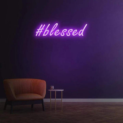 #BLESSED NEON SIGN-Neonsigns-45 x 90 cm-Purple-Neon Brothers