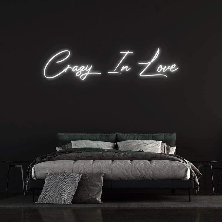 ''Crazy in Love'' - LED Neon Sign-Neonsigns-45 x 90 cm-White-Neon Brothers