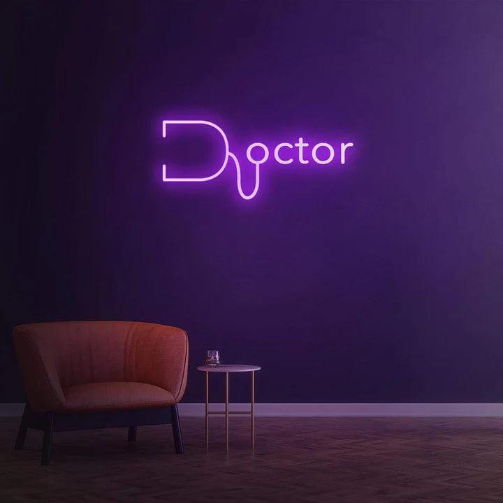 DOCTOR - LED NEON SIGN-Neonsigns-45 x 90 cm-Purple-Neon Brothers