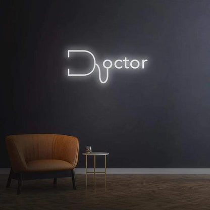 DOCTOR - LED NEON SIGN-Neonsigns-45 x 90 cm-White-Neon Brothers