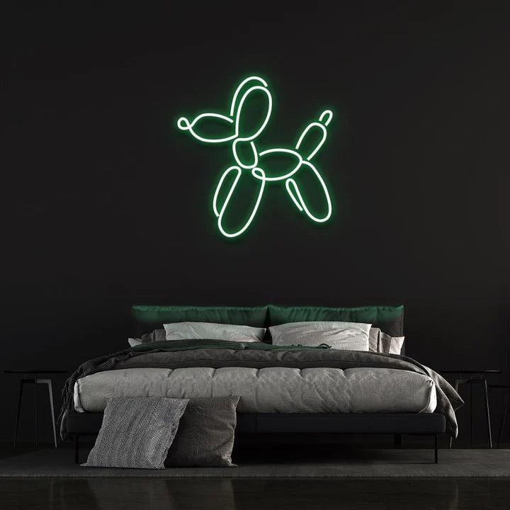 DOG BALLOON BY JEFF KOONS - LED NEON SIGN-Neonsigns-45 x 90 cm-Green-Neon Brothers