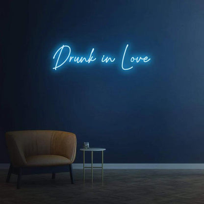 Drunk in Love - LED Neon Sign-Neonsigns-Ice Blue-60 x 120 cm-Neon Brothers