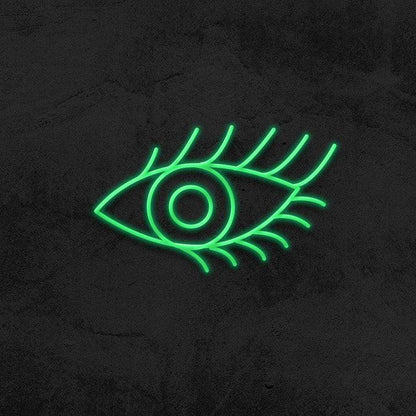 EYE WITH LASHES - LED NEON SIGN-Neonsigns-45 x 105 cm-Green-Neon Brothers