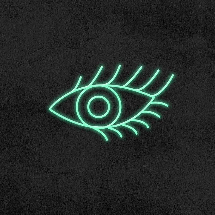 EYE WITH LASHES - LED NEON SIGN-Neonsigns-45 x 105 cm-Teal-Neon Brothers