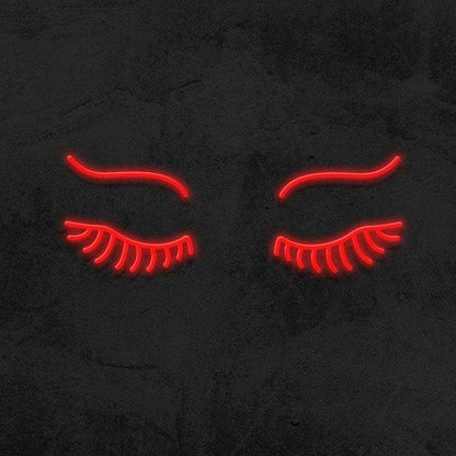 EYES WITH LASHES - LED NEON SIGN-Neonsigns-45 x 90 cm-Red-Neon Brothers