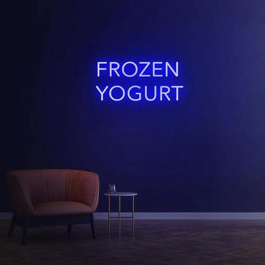 FROZEN YOGURT - LED NEON SIGN-Neonsigns-45 x 90 cm-Blue-Neon Brothers