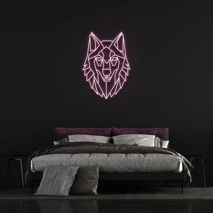 GEO WOLF - NEON SIGN-Neonsigns-45 x 105 cm-Pink-Neon Brothers