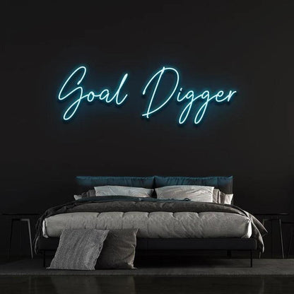 GOAL DIGGER NEON SIGN-Neonsigns-Ice Blue-45 x 90 cm-No-Neon Brothers