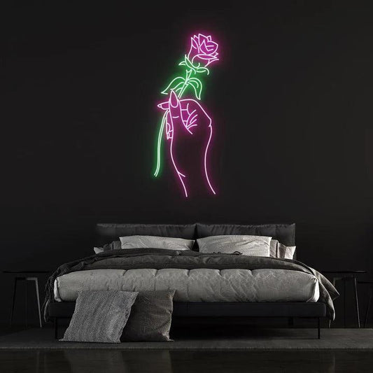 "HAND OF LOVE" NEON SIGN-Neonsigns-45 x 90 cm-Cut to Shape-Neon Brothers